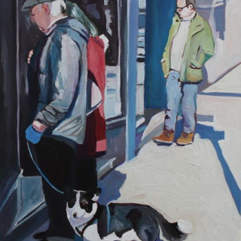 Painting titled "Window Shopping Is…" by Emma Cownie, Original Artwork, Oil