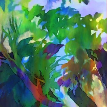 Arts numériques intitulée "Abstract tree" par Emma Laflute, Œuvre d'art originale, Peinture numérique