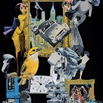 Collages intitolato "Vent d'Autan" da Emma Margo, Opera d'arte originale, Collages