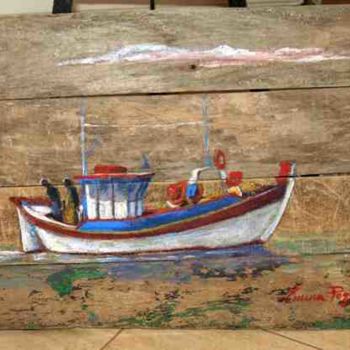 Painting titled "Ritorno al porto" by Emma Paganini, Original Artwork, Tempera