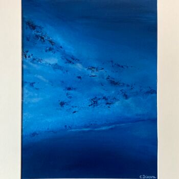 Ζωγραφική με τίτλο "Lost in the blue N°2" από Emmanuelle Biscara, Αυθεντικά έργα τέχνης, Ακρυλικό