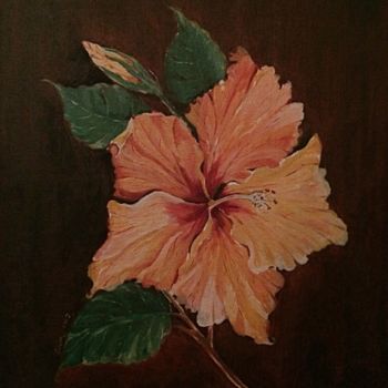 Painting titled "Flower" by Emma Kelly, Original Artwork, Acrylic