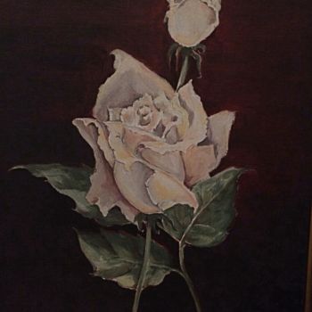 Pintura intitulada "Dark Rose" por Emma Kelly, Obras de arte originais, Óleo