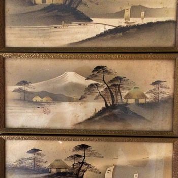 Printmaking titled "Oriental Vintage Go…" by Emma Kelly, Original Artwork, Etching