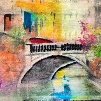 Pintura intitulada "Pont de Venise" por Emma Laroche, Obras de arte originais, Marcador