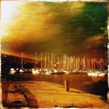 Painting titled "Port de La Ciotat" by Emma Laroche, Original Artwork