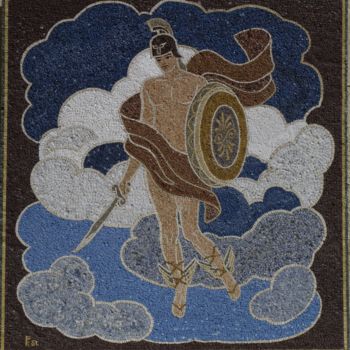 Malerei mit dem Titel "Hermes" von Emmanouel Roukoudis, Original-Kunstwerk
