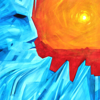 Картина под названием "Chaleur glaciale" - Manu Dode (ED.), Подлинное произведение искусства, Акрил