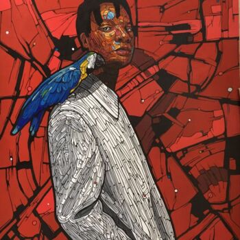 "Akorede" başlıklı Tablo Emmanuel Eweje tarafından, Orijinal sanat, Akrilik Ahşap Sedye çerçevesi üzerine monte edilmiş