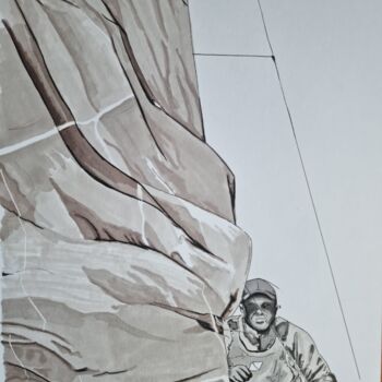 Dibujo titulada "Sailling in russia" por Emmanuel Forgues, Obra de arte original, Lápiz