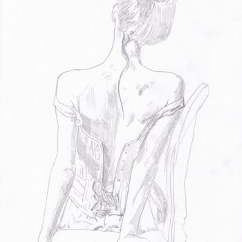 "ballerine de dos" başlıklı Resim Emmanuel Forgues tarafından, Orijinal sanat, Işaretleyici
