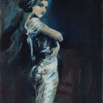 Schilderij getiteld "Andromaque" door Emmanuel Jarre, Origineel Kunstwerk, Olie