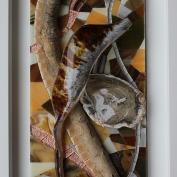 Collages titled "NATURE MORTE AU BOI…" by Emmanuel Landais, Original Artwork, Collages Mounted on Wood Panel