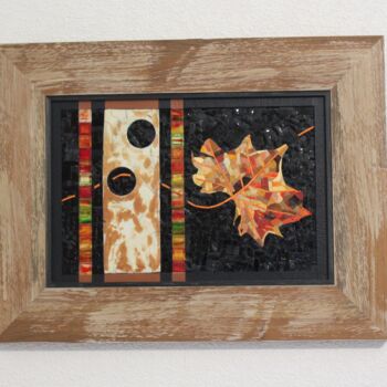 Collages intitulée "LUMIERE DU CREPUSCU…" par Emmanuel Landais, Œuvre d'art originale, Collages Monté sur Panneau de bois