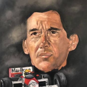 Painting titled "Senna (color)" by Emmanuel Le Pogam, Original Artwork, Oil