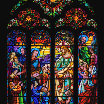 Fotografie getiteld "Le Vitrail de Jésus…" door Emmanuel Mathiss De La Citadelle, Origineel Kunstwerk, Digitale fotografie G…