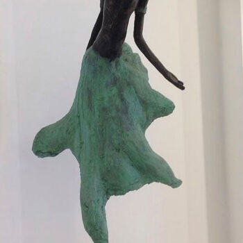 Sculpture titled "Orchid" by Emmanuel Okoro, Original Artwork, Bronze