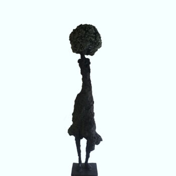 Sculpture titled "Afro Beauty" by Emmanuel Okoro, Original Artwork, Clay