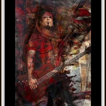 Digitale Kunst mit dem Titel "Nikki Sixx (Motley…" von Epidermic Session, Original-Kunstwerk, Digitale Malerei