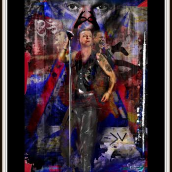 Arte digital titulada "Dave Gahan" por Epidermic Session, Obra de arte original, Pintura Digital