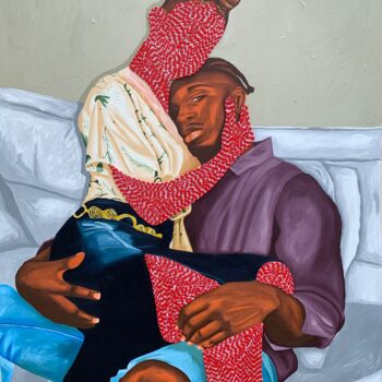 Картина под названием "My Own" - Emmanuel Tetteh, Подлинное произведение искусства, Акрил