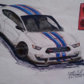 Pintura titulada "Ford mustang shellb…" por Emmanuel Vallejo, Obra de arte original