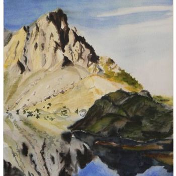 Malarstwo zatytułowany „Lac du Crozet” autorstwa Emmanuel Bochet, Oryginalna praca, Olej