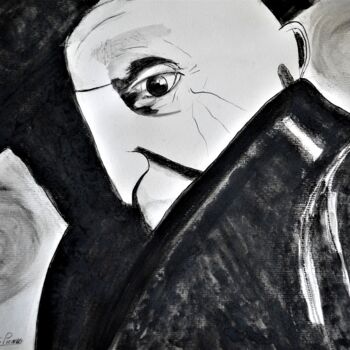 Peinture intitulée "Hommage à Picasso I" par Em'Art, Œuvre d'art originale, Encre