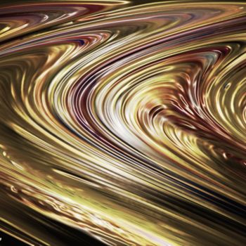 Digital Arts titled "Golden Flood - Or F…" by Em'Art, Original Artwork, Digital Painting