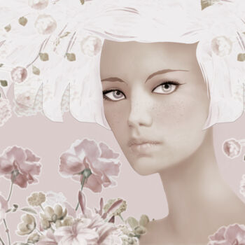 Digital Arts titled "Fleur" by Emmanuelle Durand, Original Artwork, Digital Painting