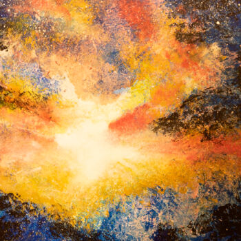 Peinture intitulée "Supernova" par Emmanuelle Menny Fleuridas, Œuvre d'art originale, Acrylique Monté sur Châssis en bois