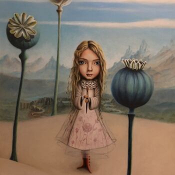 Картина под названием "Paradis artificiels" - Emmanuelle Pellet, Подлинное произведение искусства, Акрил Установлен на Дерев…