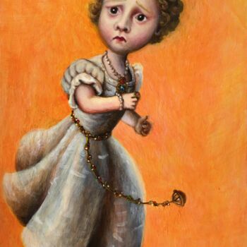 Картина под названием "L'émoi" - Emmanuelle Pellet, Подлинное произведение искусства, Акрил Установлен на картон