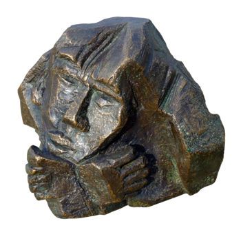 Sculpture titled "DOUTE" by Emmanuelle Vroelant, Original Artwork, Bronze