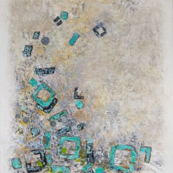 Painting titled "L'oubli" by Emmanuelle Vroelant, Original Artwork, Acrylic Mounted on Wood Stretcher frame