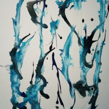 Peinture intitulée "Sans titre" par Emmanuelle Noizet, Œuvre d'art originale, Encre