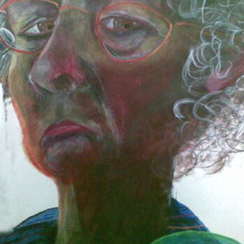 Schilderij getiteld "autoportrait 4" door Nicole Pavlowsky, Origineel Kunstwerk