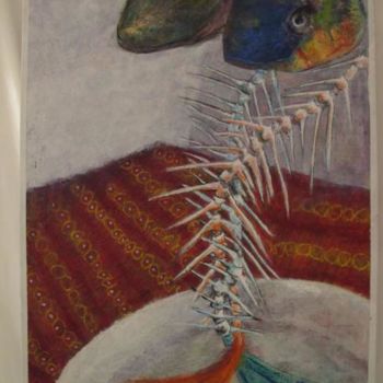 Malerei mit dem Titel "grands poissons 2" von Nicole Pavlowsky, Original-Kunstwerk