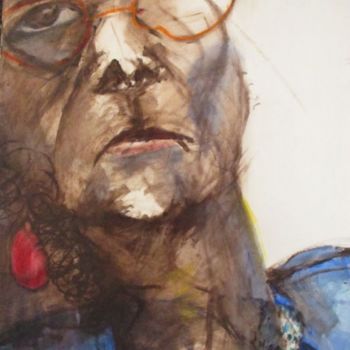 Peinture intitulée "autoportrait 10" par Nicole Pavlowsky, Œuvre d'art originale