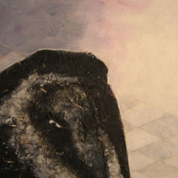 Peinture intitulée "marabout noir" par Nicole Pavlowsky, Œuvre d'art originale