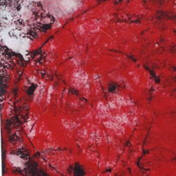 Pintura intitulada "ectoplasme rouge" por Nicole Pavlowsky, Obras de arte originais