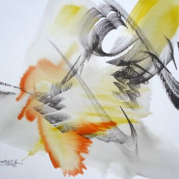 Картина под названием ""Sans titre N°23"" - Emmanuelle Moch, Подлинное произведение искусства, Чернила