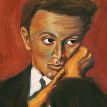 Digital Arts titled "Egon Schiele portra…" by Empty St, Original Artwork, Digital Painting