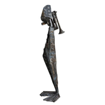 Sculpture titled "HK" by Emre Aksu, Original Artwork, Metals