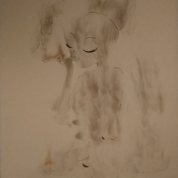 Drawing titled "Fumée d'une pipe ja…" by Rabbit, Original Artwork, Other