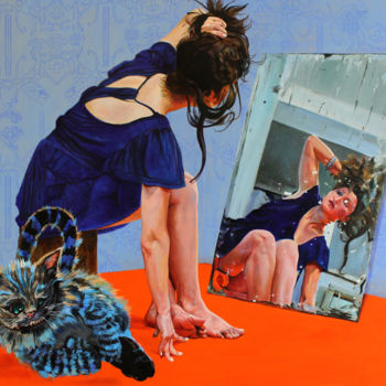 Картина под названием "„Alice is not a lit…" - Emzar Bazerashvili, Подлинное произведение искусства, Масло