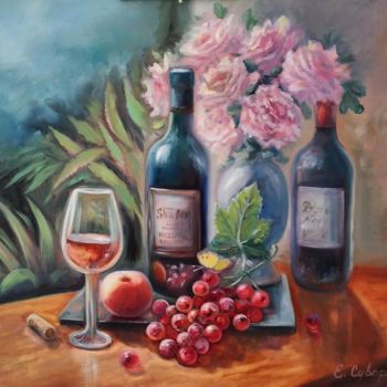 Pintura titulada "Виноградная долина" por Ekaterina Suvorova, Obra de arte original, Oleo