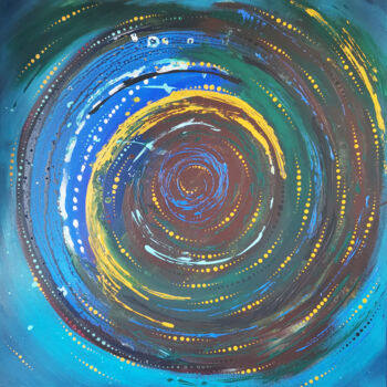 Картина под названием "Мандала" - Ena Avendirg, Подлинное произведение искусства, Акрил