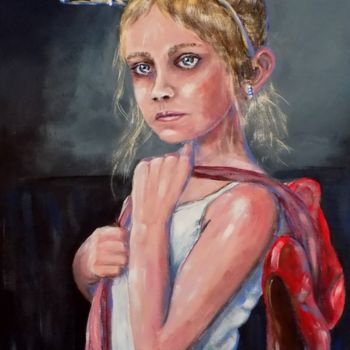 Malerei mit dem Titel "Little Ballerina" von Nick Ercsei, Original-Kunstwerk, Acryl