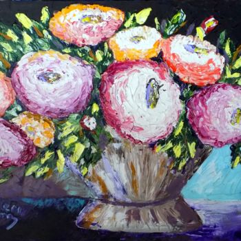 Peinture intitulée "Chrysanthemum" par Nick Ercsei, Œuvre d'art originale, Acrylique